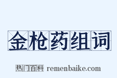 金枪药组词是什么意思的图片